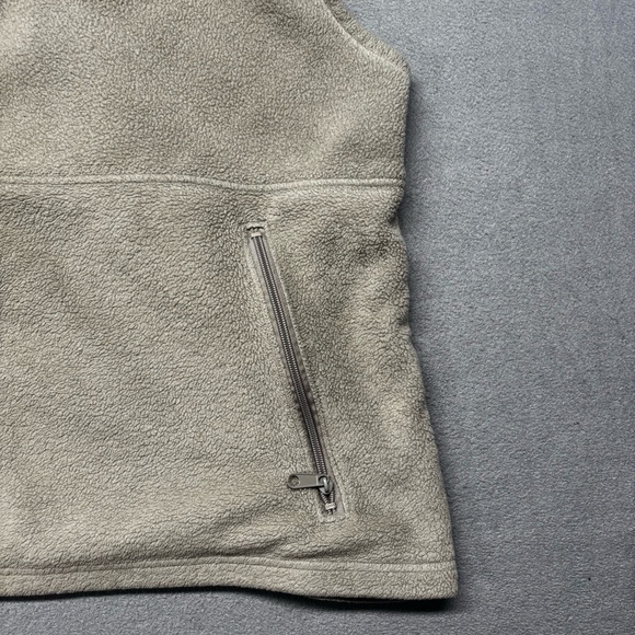 Columbia Men’s XXL Fleece Vest Full Zip Beige Tan Outdoor Hiking - Picture 4 of 9